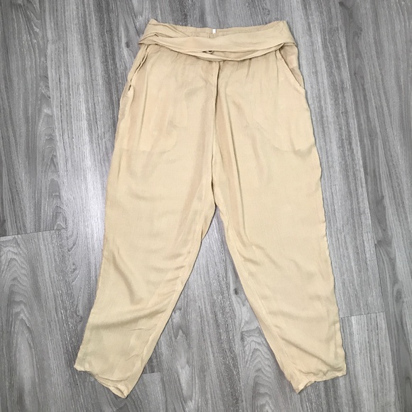 Free People Pants - FREE PEOPLE WOMENS PANT CREPE IVORY LOUNGE RELAX FIT HAREM SMALL